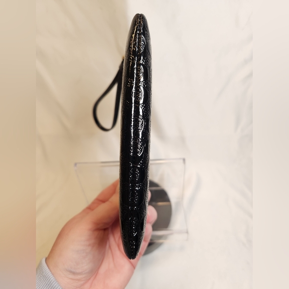 Coach Corner Zip Wristlet in Signature Debossed Patent Leather - Picture 6 of 10
